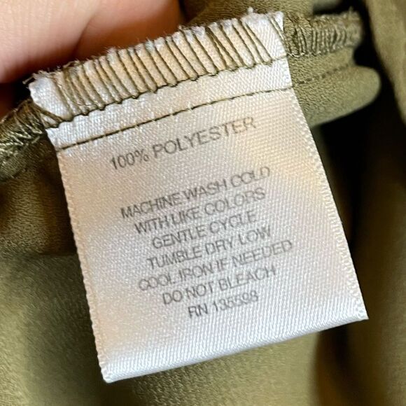 5 for $25🔥Medium Juniors Off Shoulder Wishful Park Olive Green Blouse - Picture 4 of 6